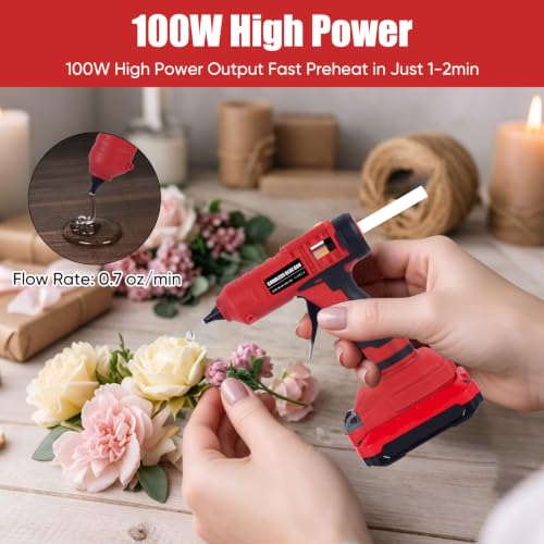 100w Cordless Hot Glue Gun Compatible with Craftsman V20 - Image 4