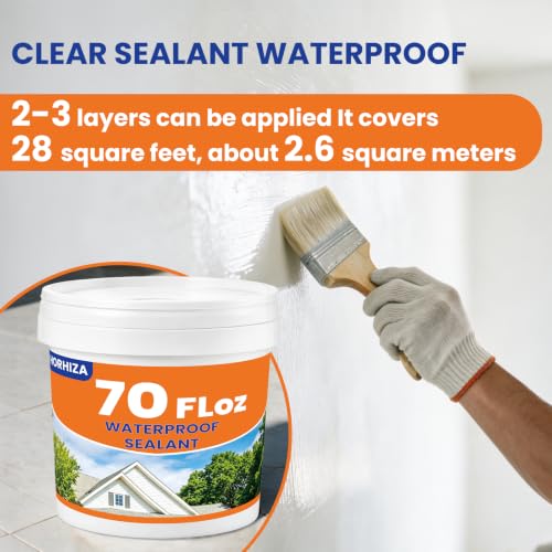 70 Oz Transparent Waterproof Sealant,Clear Water-Based | Home Repair - Image 3
