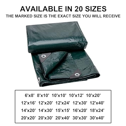CARTMAN 10x12Ft Multipurpose Waterproof Poly Tarp Cover 8 Mil - Image 7