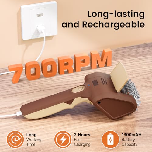 Electric Grill Brush, Cordless Rechargeable BBQ Cleaner with 700 - Image 6