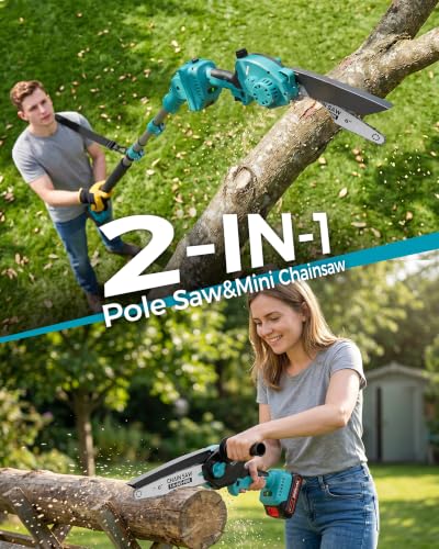 Pole Saws for Tree Trimming, 6" Brushless Mini Chainsaw - Image 3