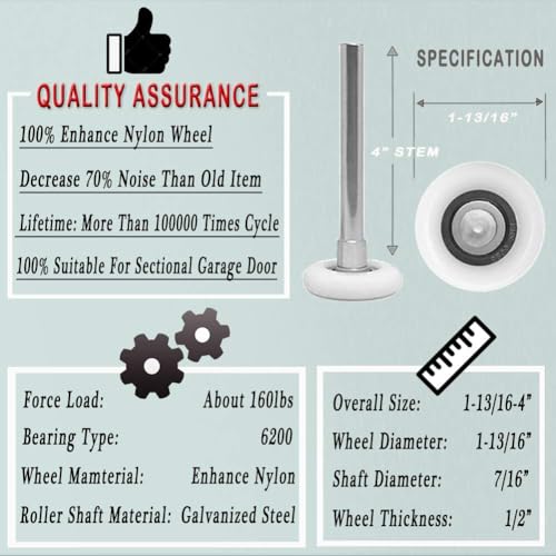 Surpass Garage Door Hardware Kit Roller/Hinge/Top - Image 5