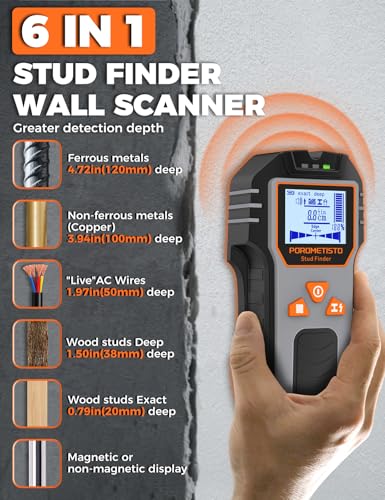 6-in-1 POROMETISTO Stud Finder Wall Scanner DSF01 - Image 3