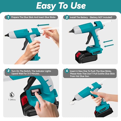 Cordless Hot Glue Gun for Makita 18V Battery,Craft Glue - Image 7