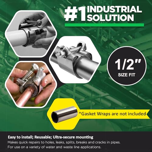 Highcraft Pipe Repair Clamp 1/2, IPS Single Bolt - Image 3