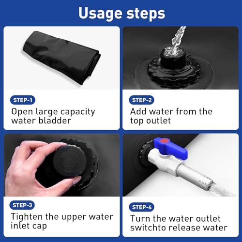 400 L/105 Gal Water Storage Bladder, Foldable Portable Water Tank - Image 5