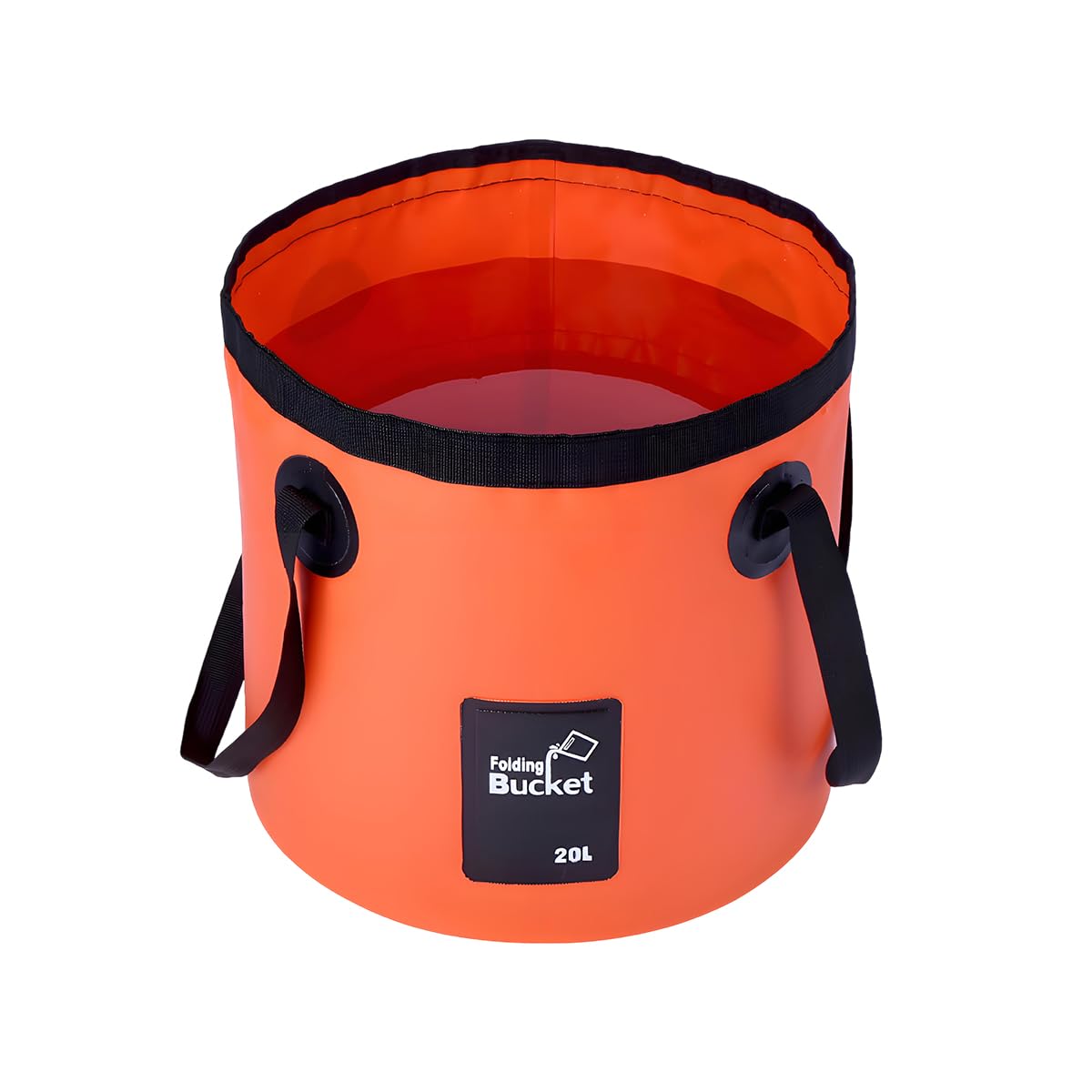 5 Gallon Collapsible Car Wash Bucket Folding Container, Orange - Image 1