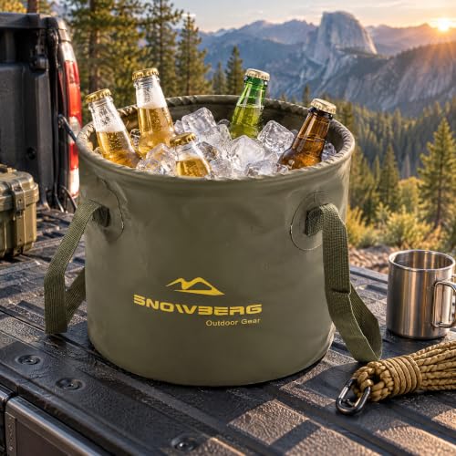 Collapsible Bucket for Camping, 10L & 20L Portable | Travel Essentials - Image 3