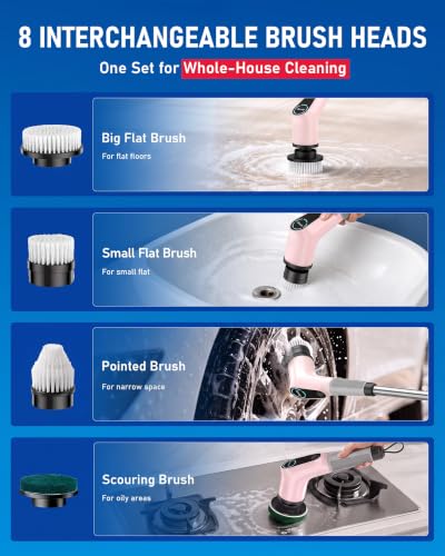 Dovety Electric Spin Scrubber, Extendable Handle - Image 5