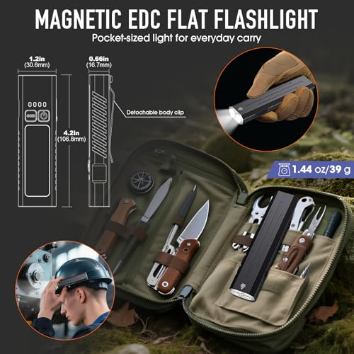 2pack Rechargeable EDC Flashlight - Emergency One Click - Image 3