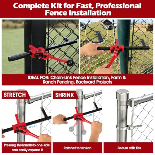 2 Pack Fence Stretcher Tool, Heavy Duty Chain Link & - Image 6