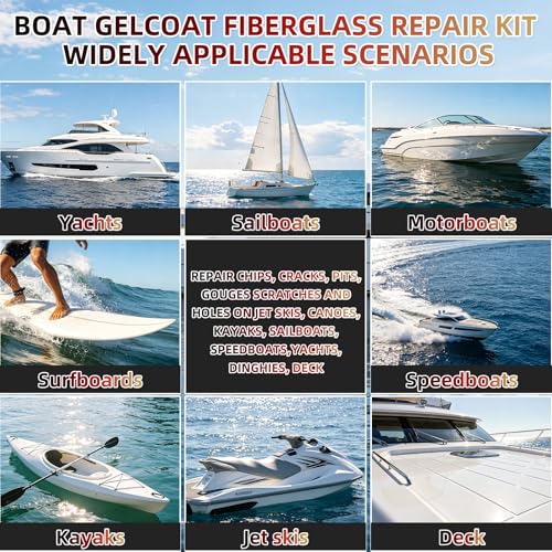 Fiberglass Boat Repair Kit White, Gel Coat Repair Kit for Boats - Image 4