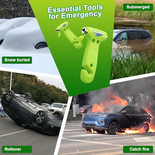 Car Window Breaker, Safety Hammer - 3 in 1 Escape Tools - Image 5