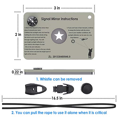 Outdoor SOS Reflective Signal Mirror Survival Tool | Travel Essentials - Image 6