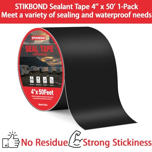 4" x 50Ft 1-Pack Black RV Sealant Tape,Waterproof - Image 6