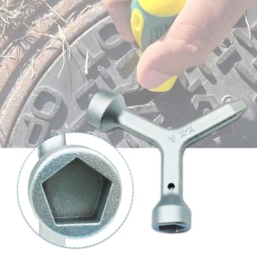 Meter Curb Box Key MKF2 Triangular Curb Box Wrench Silver 1 Pcs - Image 5
