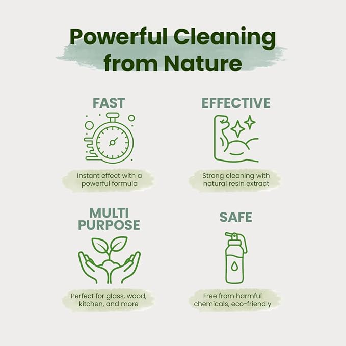 Glint Multi-Purpose Herbal Cleaner, Plant-Based, Eco-Friendly, Stain & Grease Remover, 1000 ml (33.8 fl oz), Safe for Home, Family & Pets, Alcohol-Free, Chemical-Free
