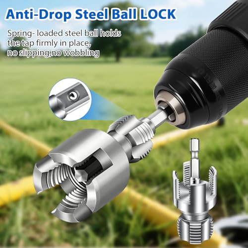 3PCS PVC Pipe Threader Tool Kit-1/2" 3/4" 1" Dual-Function - Image 4