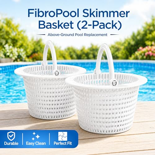 Pool Skimmer Basket 2 Pack - Pivot Handle - 6.15 in - Plastic - Image 8