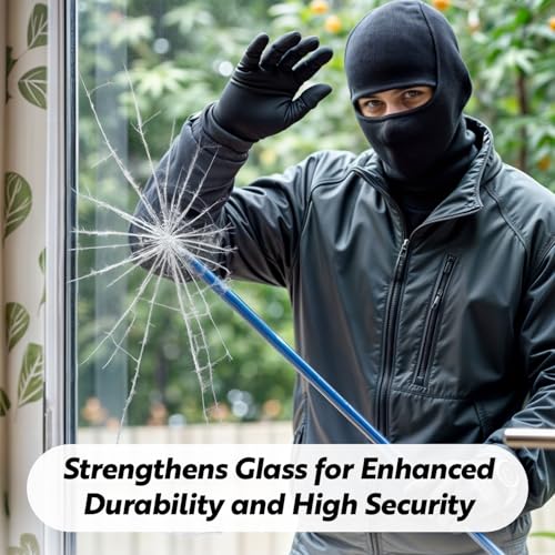 Security Safety Shatterproof Window Film 4 Mil Clear 35.4x78.7in - Image 3