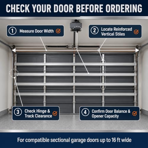 16FT Garage Door Reinforcement Strut Kit, 18-Gauge Galvanized - Image 4