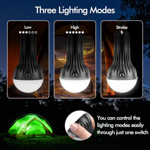 4Pcs Portable LED Camping Lights with Clip Hook Emergency Light - Image 4