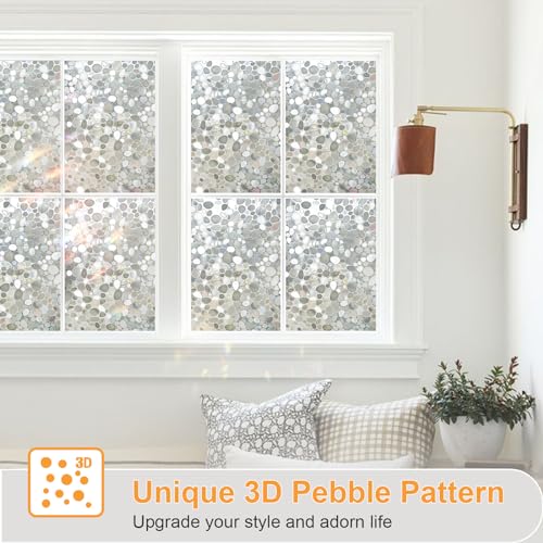 Rainbow Window Film, 3D Pebble Stained Glass Window Cling - Image 6