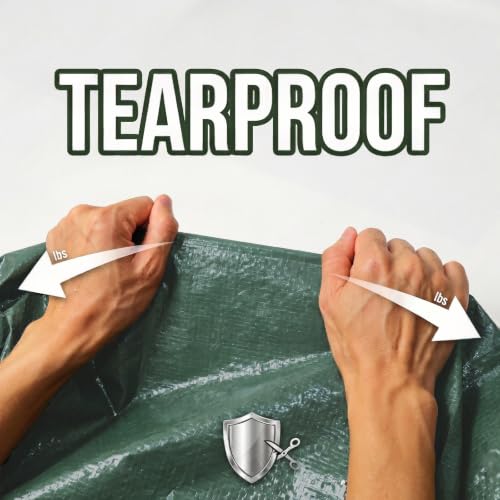 Tarp Waterproof 10x20FT Multi-Purpose Green Poly Tarps Cover 8Mil - Image 4