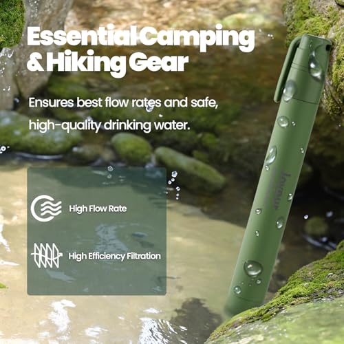 Portable Water Filter Straw Survival, Essential Camping & - Image 7
