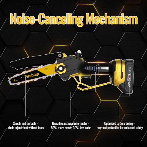 2-in-1 Electric Pole Saws for Tree Trimming, 6 Inch Mini Chainsaw - Image 7