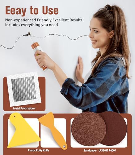 Drywall Repair Kit,2 Pack Wall Repair Paste for Wall Holes - Image 6
