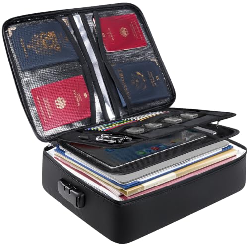 BALEINE Fireproof Document Box with Lock, Waterproof Fire Safe - Image 2