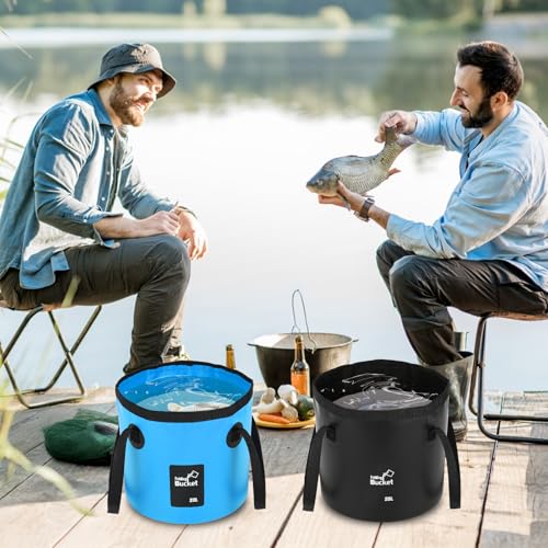 3 PCS 5 Gallon Collapsible Water Bucket, 20L Foldable PVC - Image 6