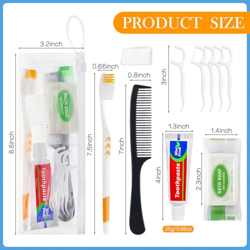 100 Set Personal Hygiene Kit Bulk,7-in-1 Disposable Travel - Image 5