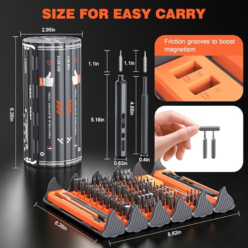 138-IN-1 Electric Screwdriver Set Cordless with 120 | Hand Tools - Image 3