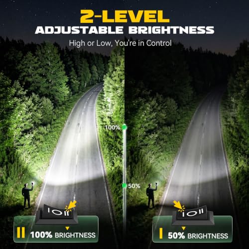 2Pcs Cordless LED Work Light Compatible with Dewalt 20V - Image 5