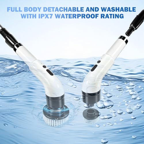 Electric Spin Scrubber, Cordless Shower Scrubber with 9 - Image 8