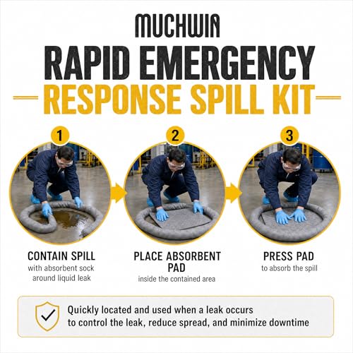 MUCHWIN 2-Pack Universal Spill Kit OSHA Approved & DOT Compliant - Image 4