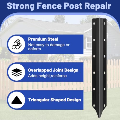 10 Pack Fence Post Repair Stakes Kit - Image 7