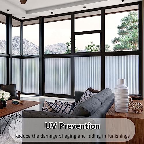 1/2-Inch Reeded Glass Window Film, Frosted Reeds Window Film - Image 6