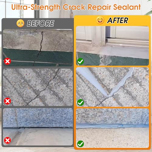 Concrete Crack Filler 4 Pack, Self Leveling Cement Crack Sealant - Image 6