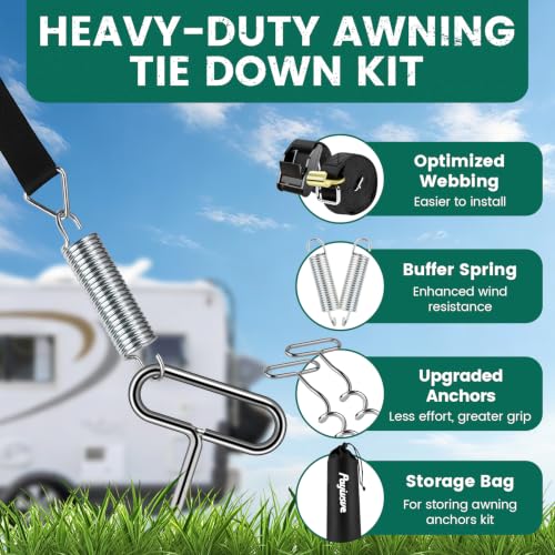 Heavy Duty RV Awning Tie Down Anchor Kit for Camper - Image 6