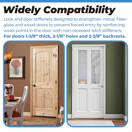 2 Pack U9585 Door Reinforcement Plate for 1-3/8 in Thick Doors - Image 4