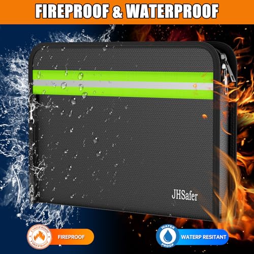 6400℉ Fireproof Document Bag, Money Bag Storage, 15” X 11”, Black - Image 4
