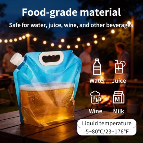 Collapsible Water jug | 2-Pack Emergency Drinking Pouch | - Image 5
