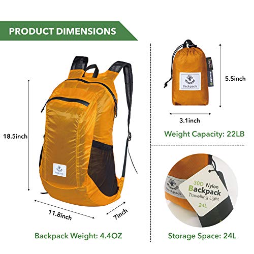 4Monster Hiking Daypack,Water Resistant Lightweight - Image 4
