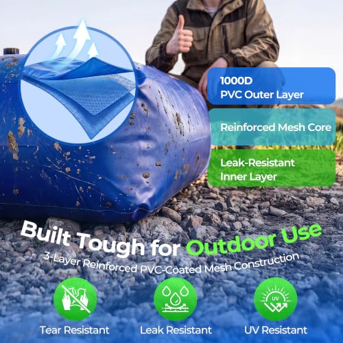 87 Gallon/330L Water Bladder Tank - Portable Collapsible - Image 6