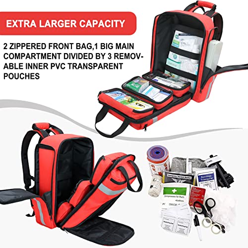 Professional First Aid Backpack Empty First Aid | Travel Essentials - Image 5