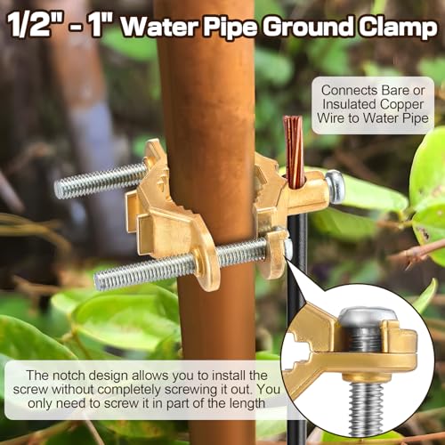 3 Pcs 1/2" to 1" Ground Clamp, #10 to #2 Wire Range - Image 6