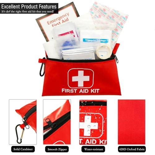Small Emergency First Aid Kit Including 166 Pieces | Travel Essentials - Image 3